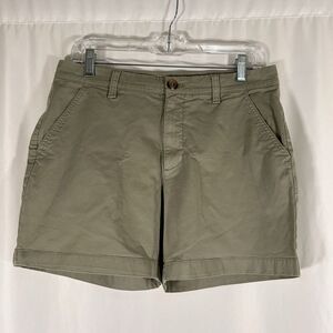 Chubbies Shorts Women's 30 Green Chino 5.5" Inseam Cotton Blend Button Zip
